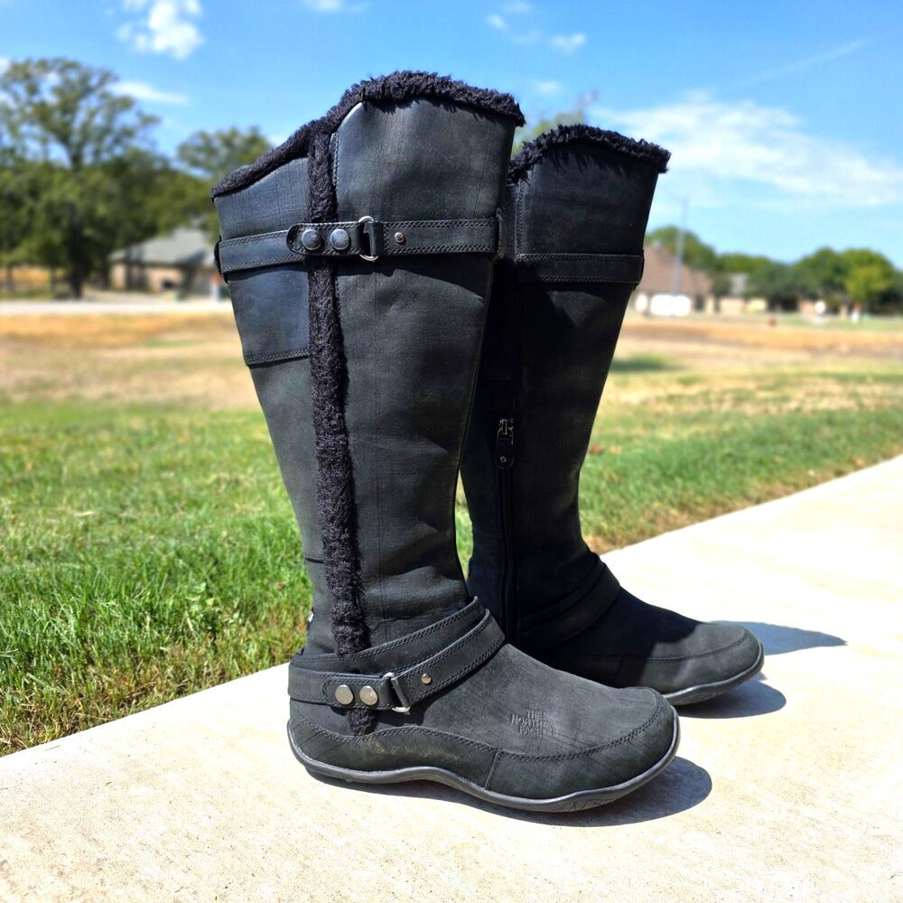 North face Brianna Tall Black boots size 7.5 womens Insulated winter boots
